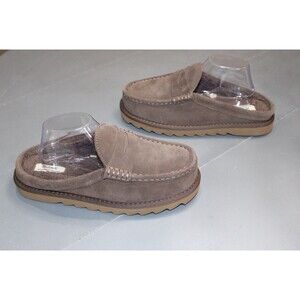Madewell Mens Suede Slippers Size 9 Brown Moccasin Indoor Outdoor House Shoes